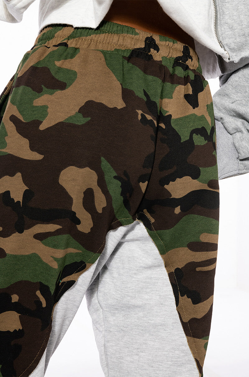 Extra View Selfish Heart Camo Color Blocked Joggers view 6