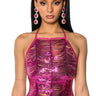 Front View Senorita Embellished Halter Top