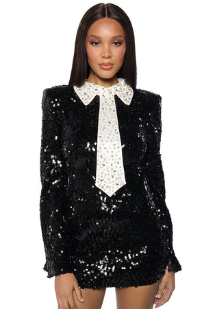 akira black dress SERIOUSLY TIE EVENT MINI – Tulle