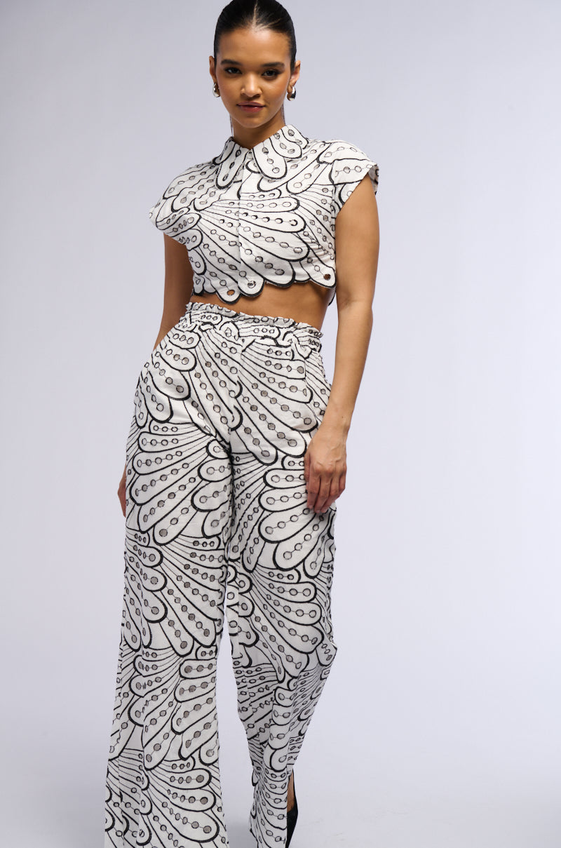 Full View Set You Free Crop Woven Top