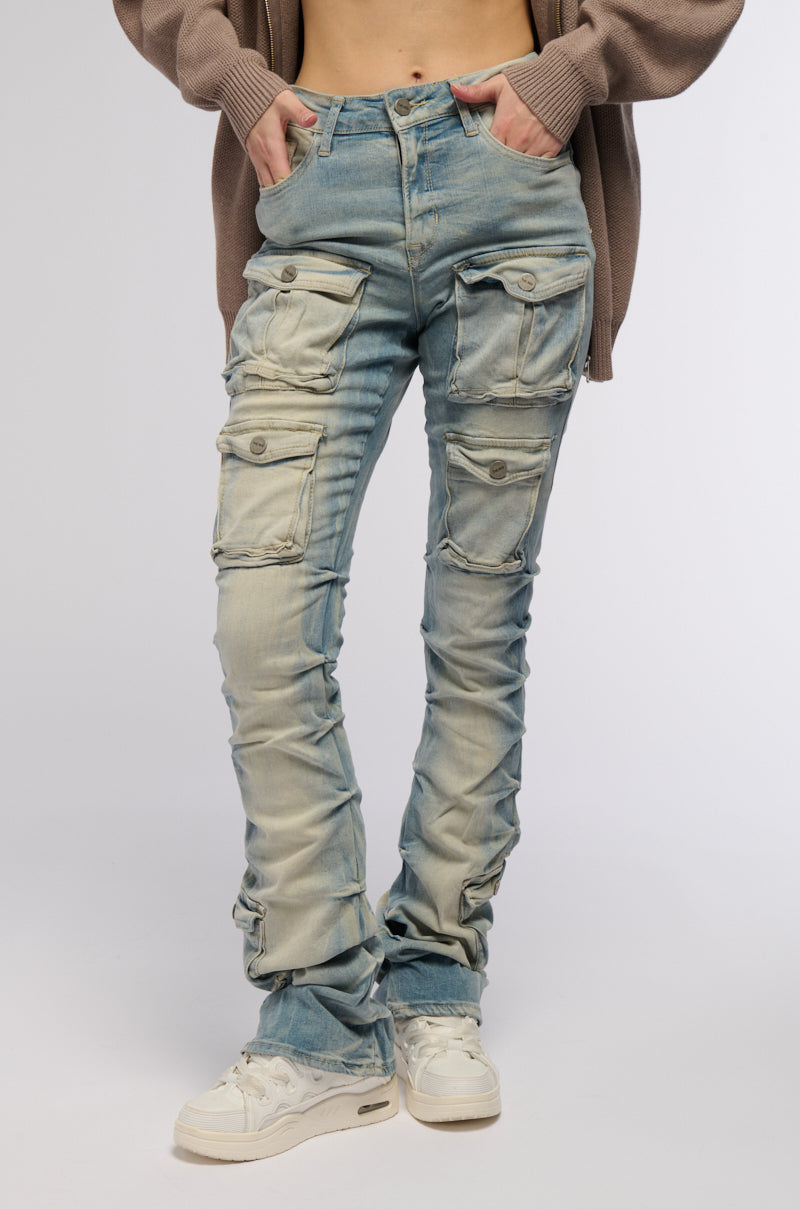 SEVILLE HIGH RISE STACKED JEANS view 0