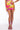 Front View Seychelles Satin Ruched Mini Skirt