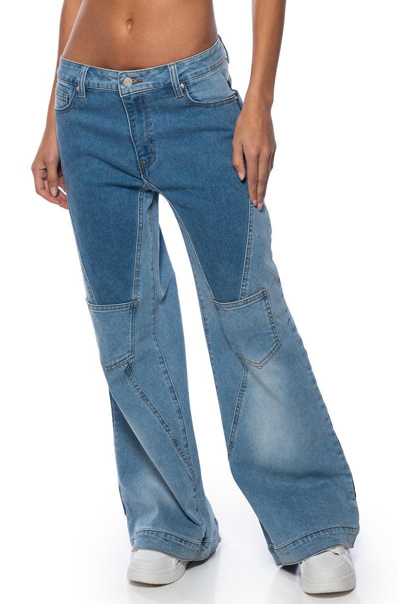 SHADES OF BLUE RELAXED FIT JEANS view 0