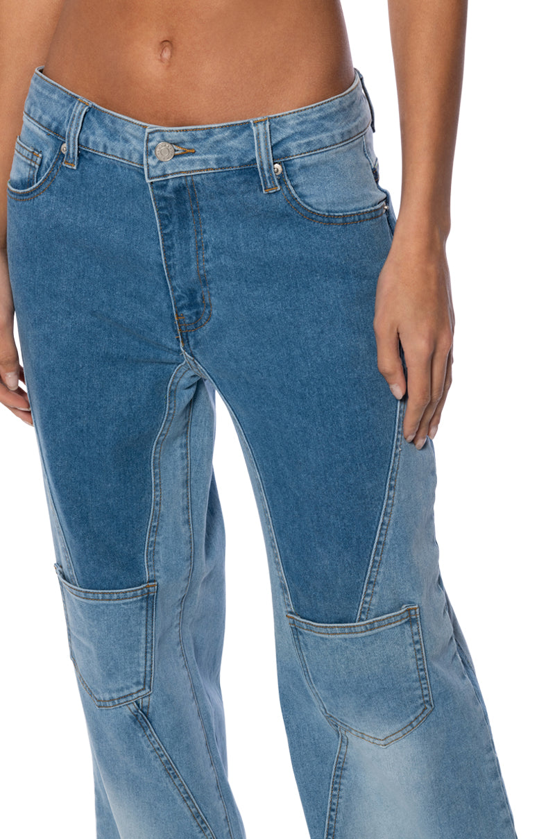 Extra View Shades Of Blue Relaxed Fit Jeans