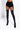 Front View Shadow Tulle Detail Zipper Denim Shorts in Black