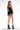 Side View Shadow Tulle Detail Zipper Denim Shorts