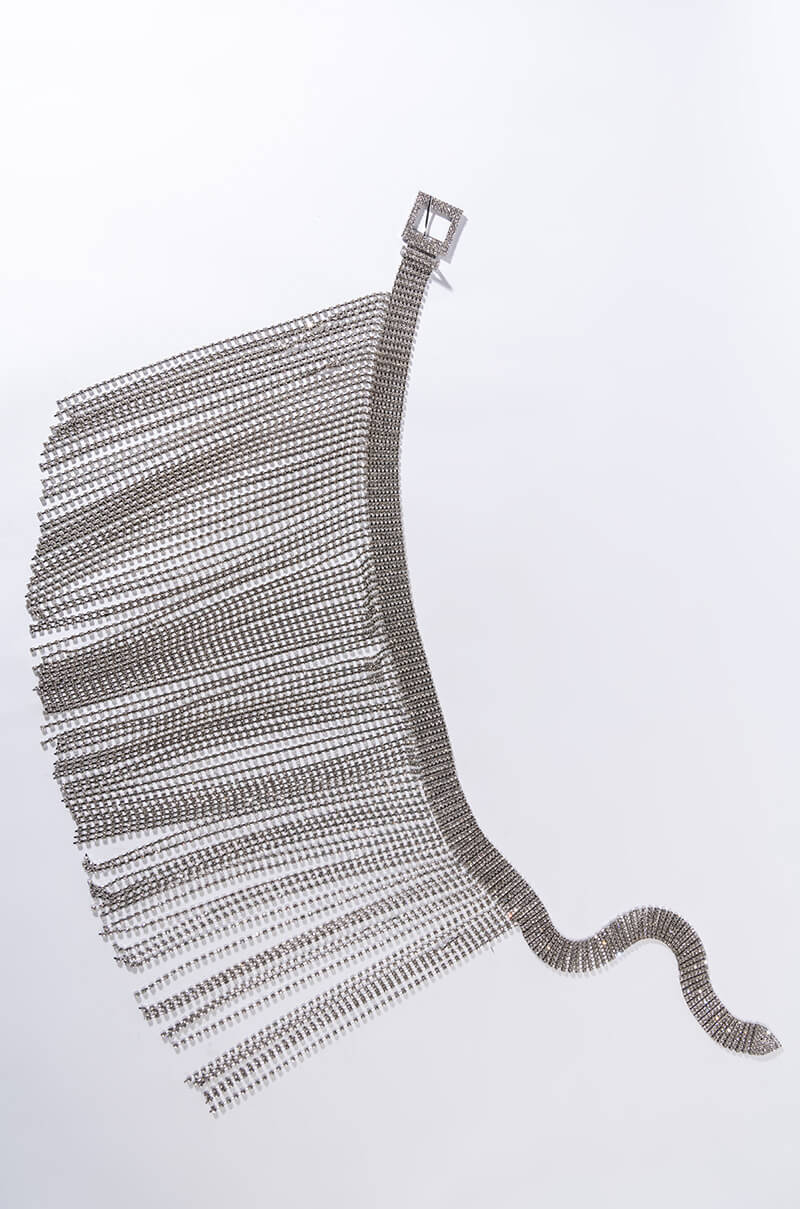 Side View Shake A Tail Feather Rhinestone Fringe Skirt Belt 5