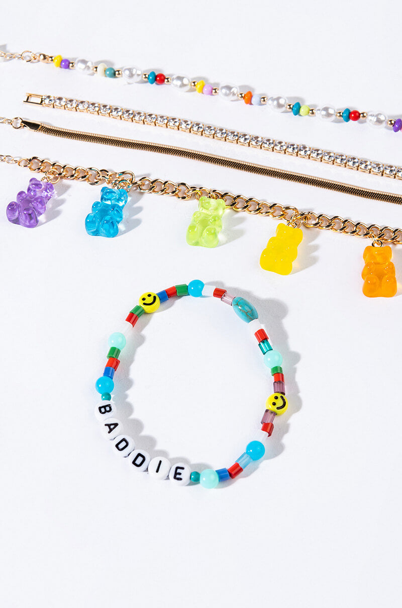 Back View She A Baddie Candyland Bracelet Set 2