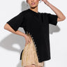 Front View She A Tail Feather Rhinestone Detail Tee