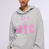 Front View She Ate Long Sleeve Graphic Hooded Sweatshirt