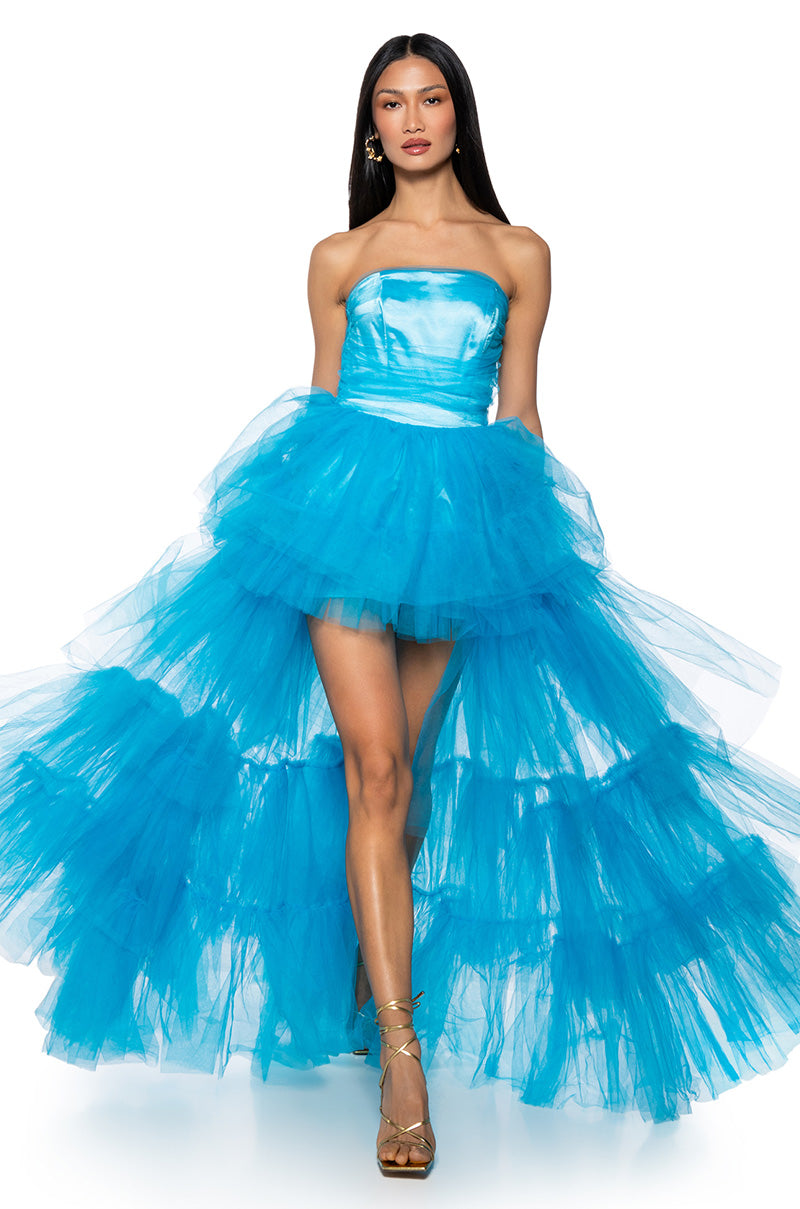 SHE'S ROYALTY TULLE TIERED CORSET DRESS – AKIRA SHE'S ROYALTY TULLE TIERED CORSET DRESS – AKIRA
