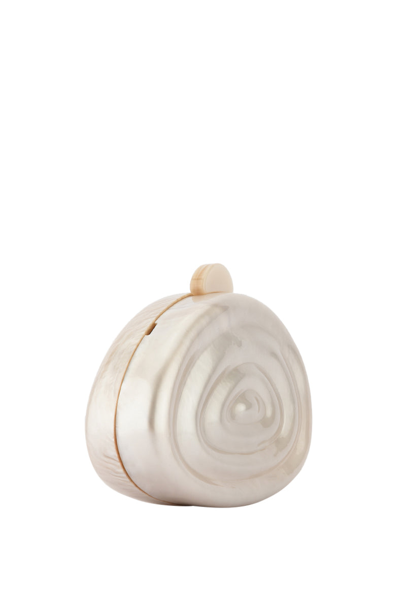 Detail View She Sells Sea Shells Acrylic Clutch