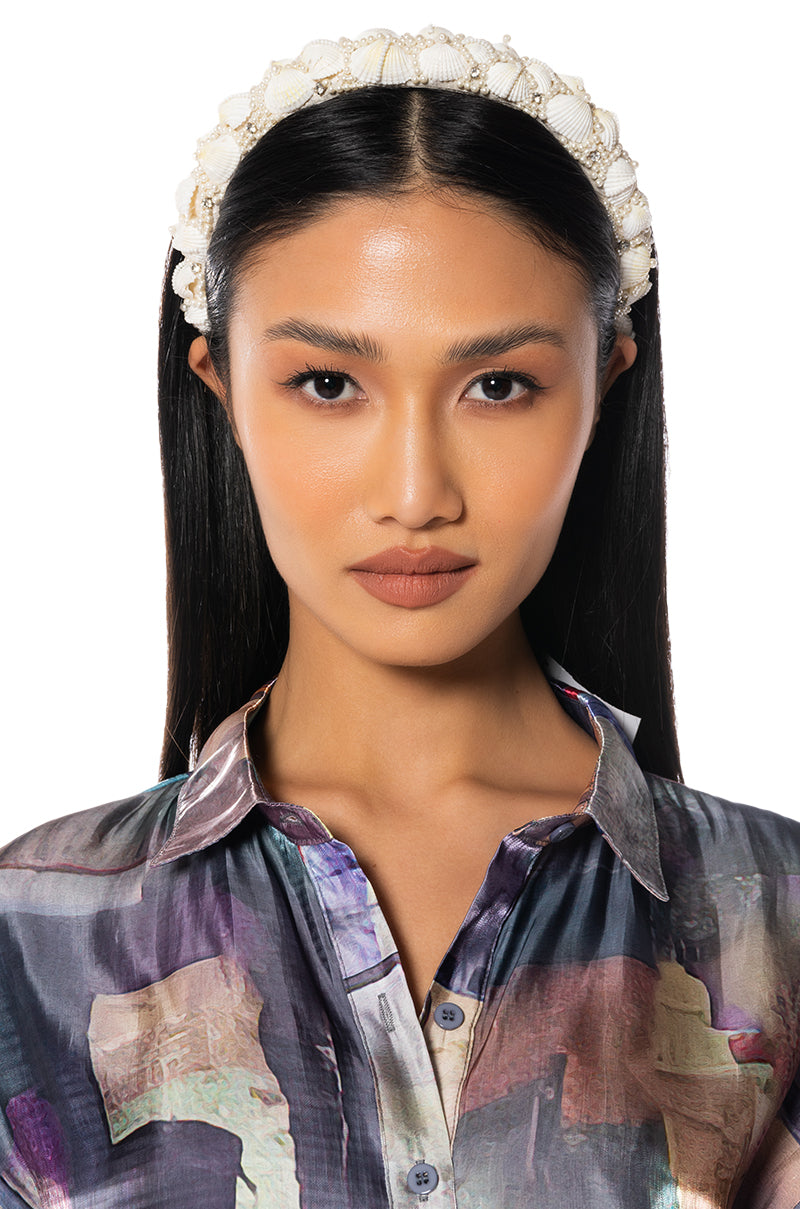 SHE SELLS SEA SHELLS EMBELLISHED HEADBAND view 0
