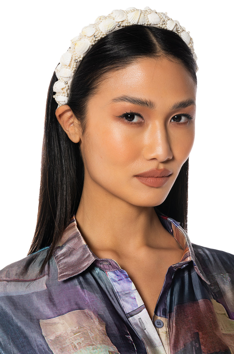 Side View She Sells Sea Shells Embellished Headband
