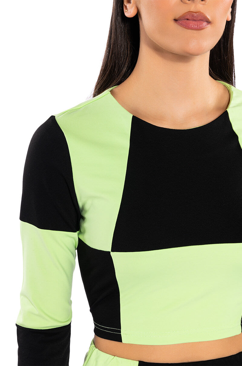 Extra View Shego Soft Stretch Long Sleeve Crop Top