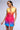 Front View Sherbert Ombre Mesh Corset Sleeveless Blazer Dress