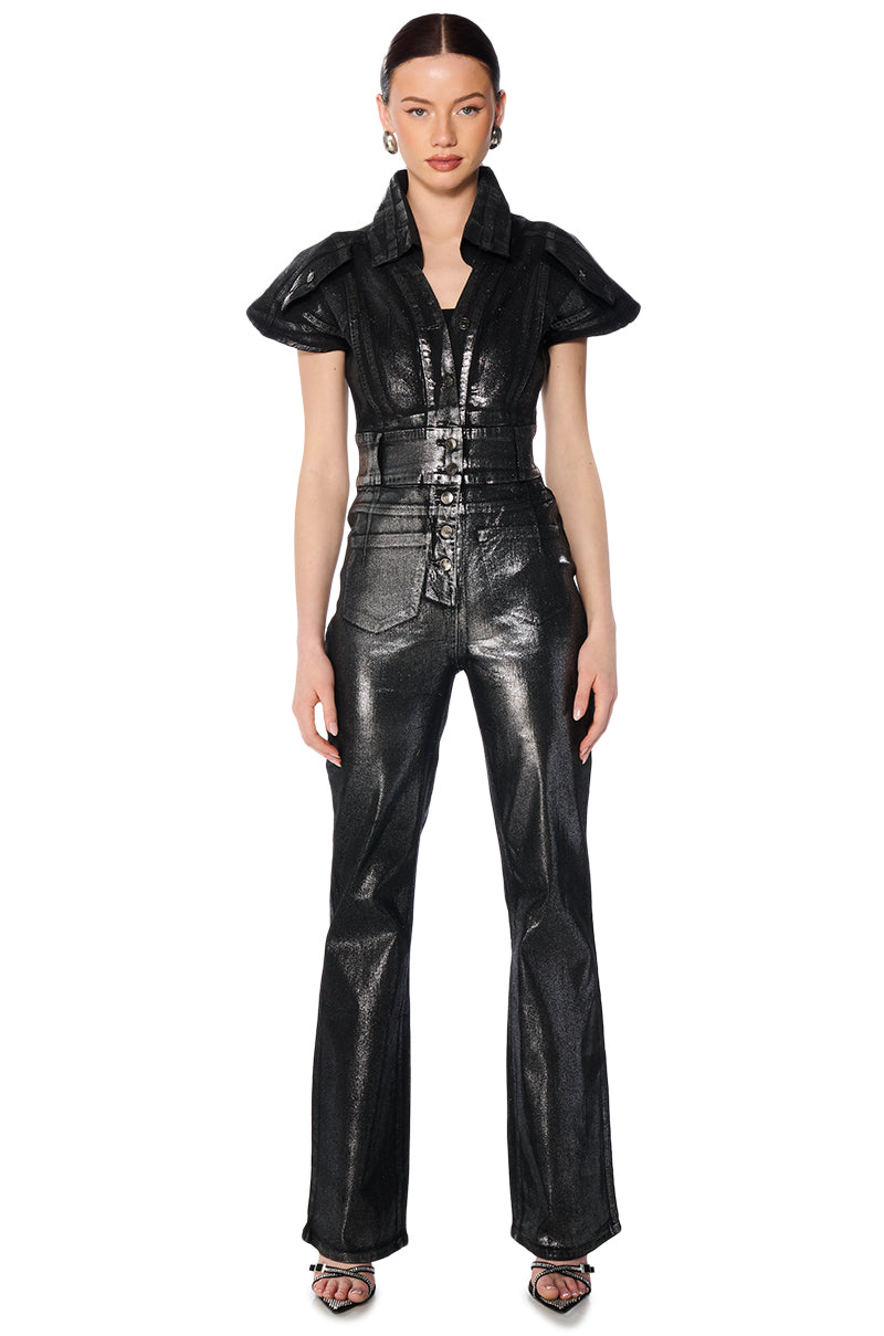 Full View Shes All That Metallic Jumpsuit 9