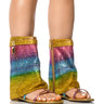 Front View Shes Different Rhinestone Sheath Sandal In Multi