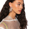 Front View Shine On Acrylic Flower Statement Hoops