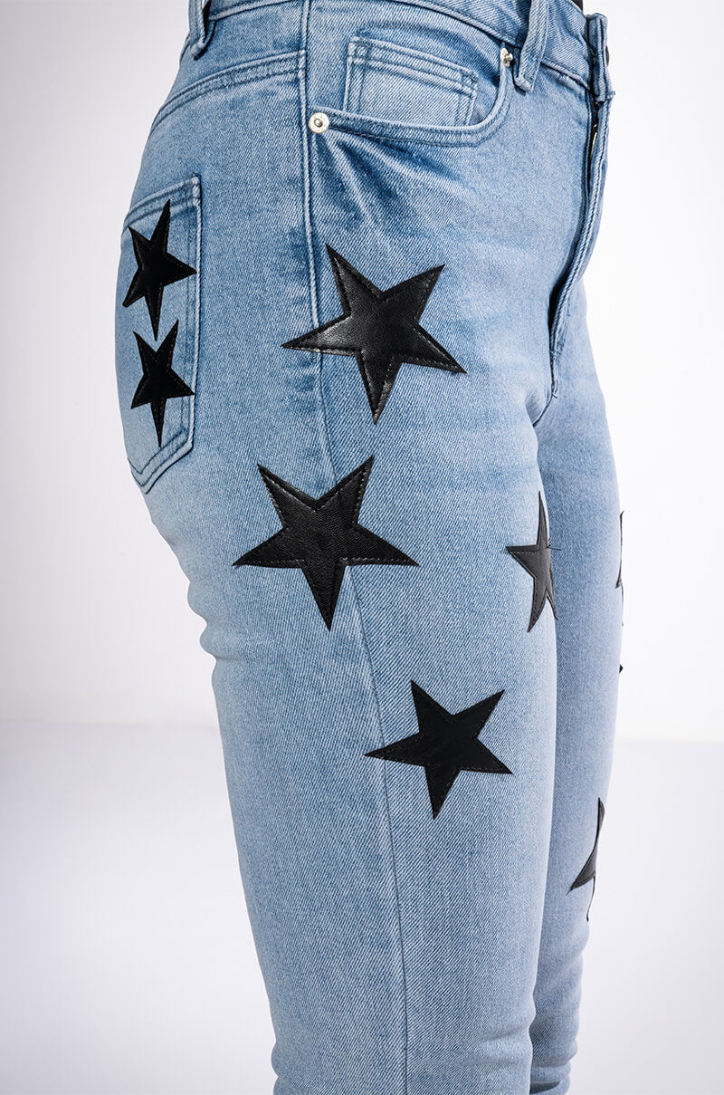Extra View Shining Star Patch Detail High Rise Skinny Jean view 9