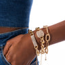 Front View Shiny Thing Chain Bracelet Set