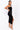 Side View Shoot For The Stars Cross Front Strapless Midi Dress in Black