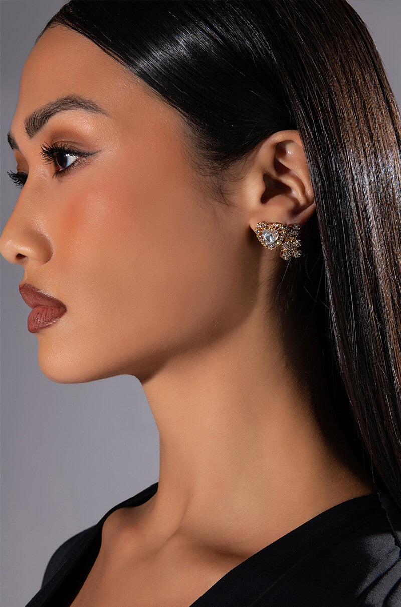 Front View Short N Sweet Rhinestone Stud Set