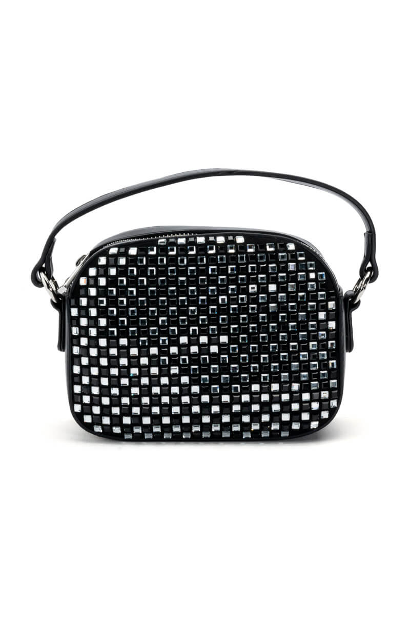 Side View Shortie Embellished Black Purse 2