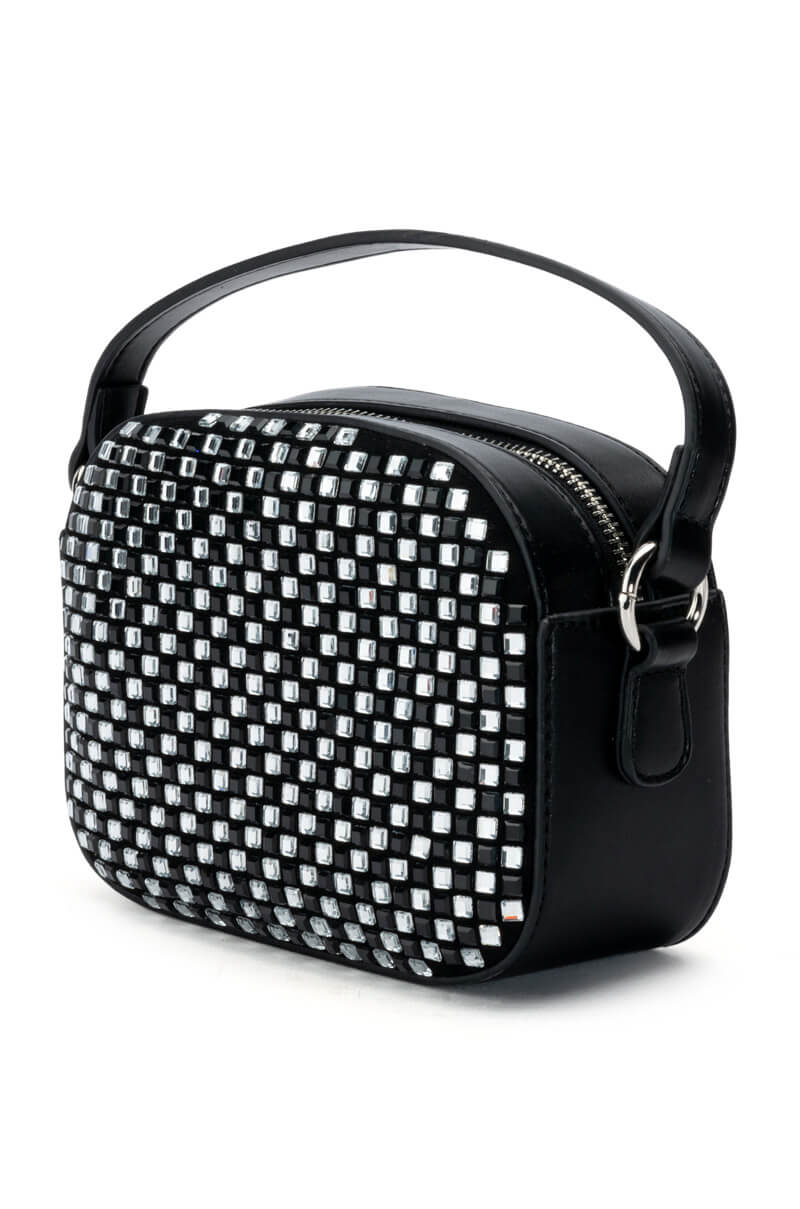Detail View Shortie Embellished Black Purse 4
