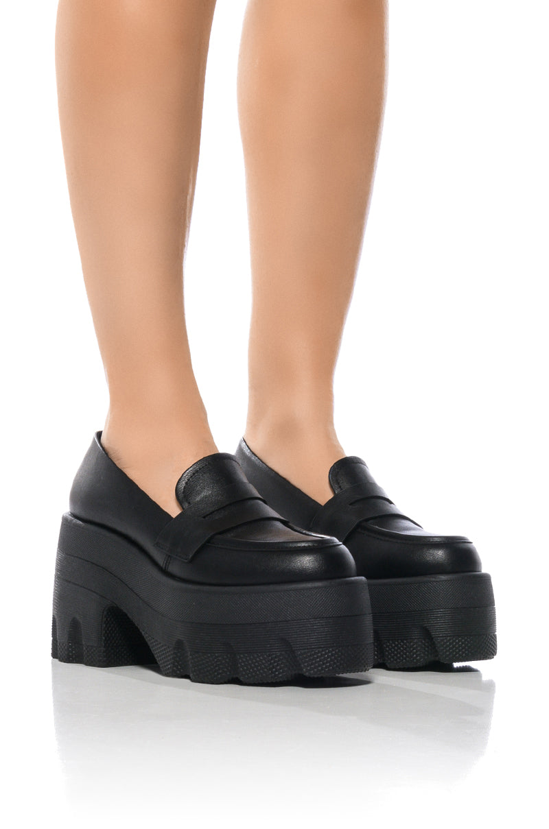 SHORTY PLATFORM LOAFER IN BLACK view 0
