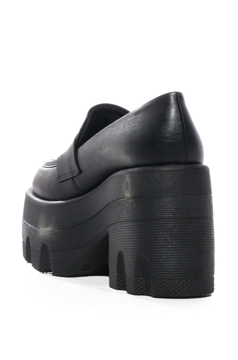 Detail View Shorty Platform Loafer In Black