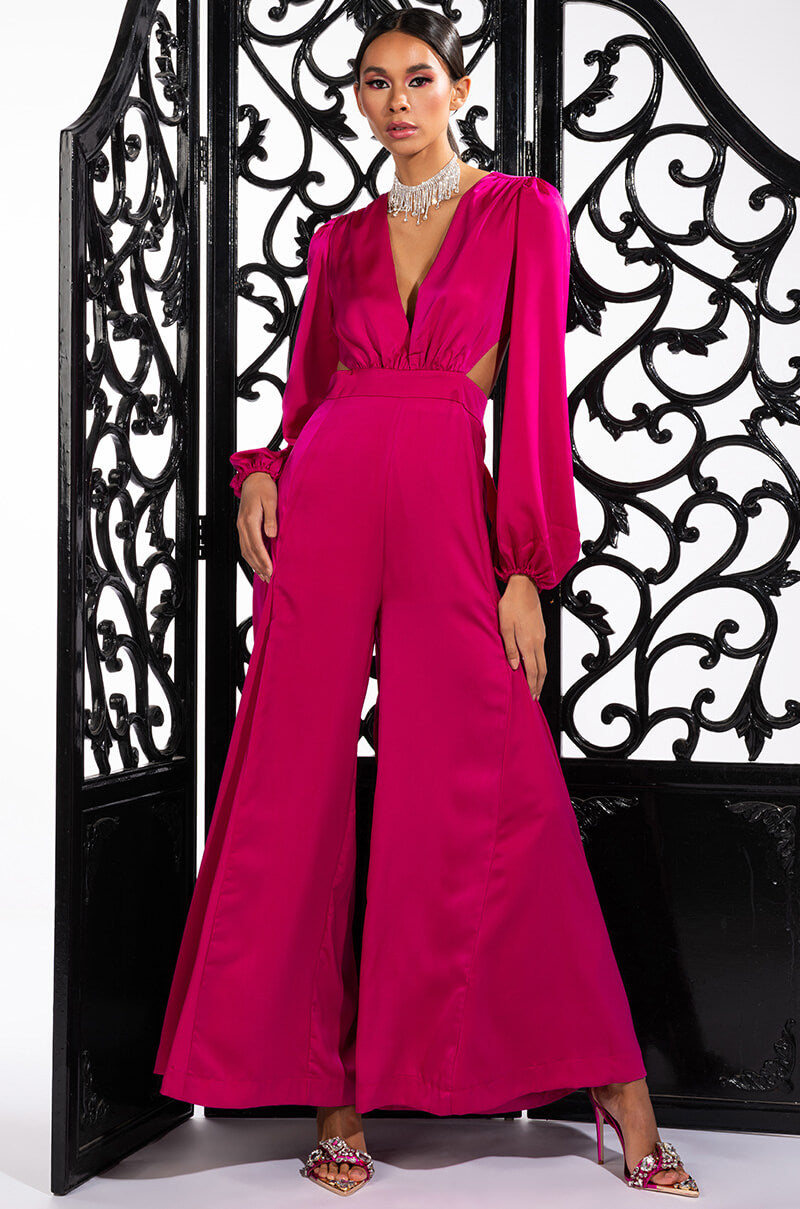 Front View Shouldve Known Wide Leg Jumpsuit