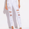 Front View Show Me Baby Distressed Skinny Jeans