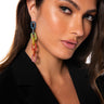 Front View Show My Love Embellished Rainbow Chain Earring