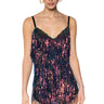 Front View Show Up Sequin Fringe Mini Dress In Black Multi