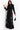 Front View Showout Long Sleeve Lace Maxi Dress in Black