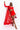 Front View Showout Long Sleeve Lace Maxi Dress in Red