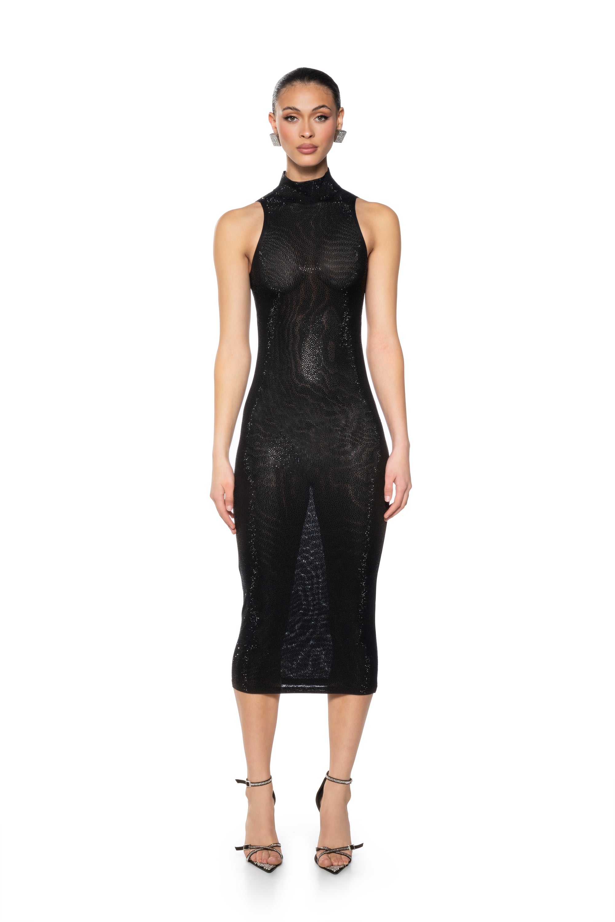 Extra View Showstopper Open Back Midi Dress