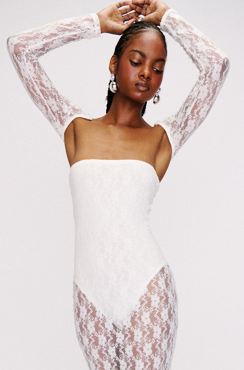 Extra View Sianne Long Sleeve Floral Lace Bolero
