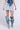 Front View Sicily Acid Washed Denim Mini Skirt