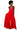 Front View Sicily Sleeveless Wide Leg Jumpsuit In Red