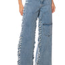 Front View Sidestep Distressed Relaxed Fit Jeans