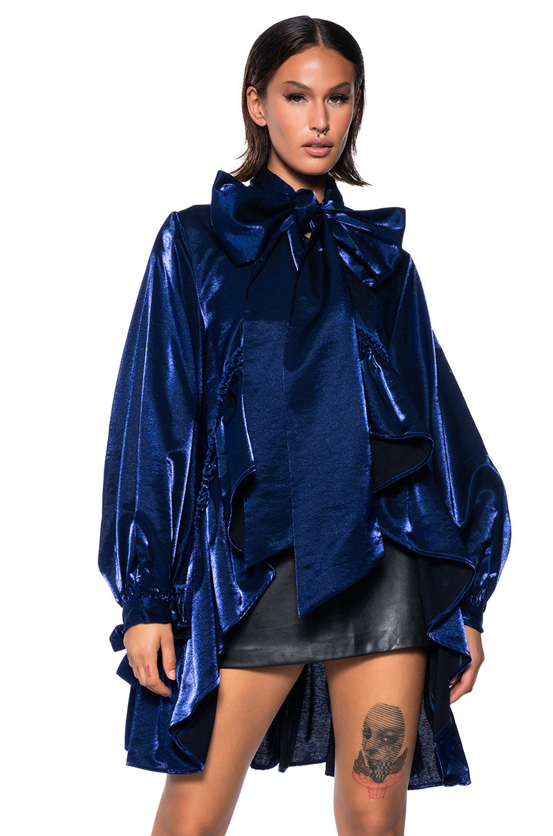 Front View Significantly Me Ruffle Hem Blouse