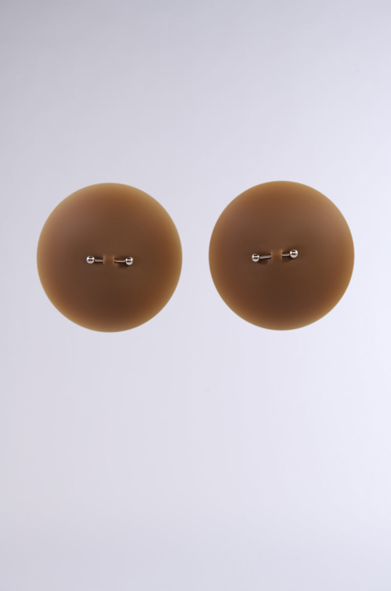 Back View Silicone Nippie With Piercing