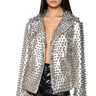 Front View Silver Omni Studded Blazer