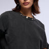 Front View Simple And Cute Embellished Neckline Shirt