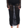 Front View Simple Bliss Mesh Maxi Skirt