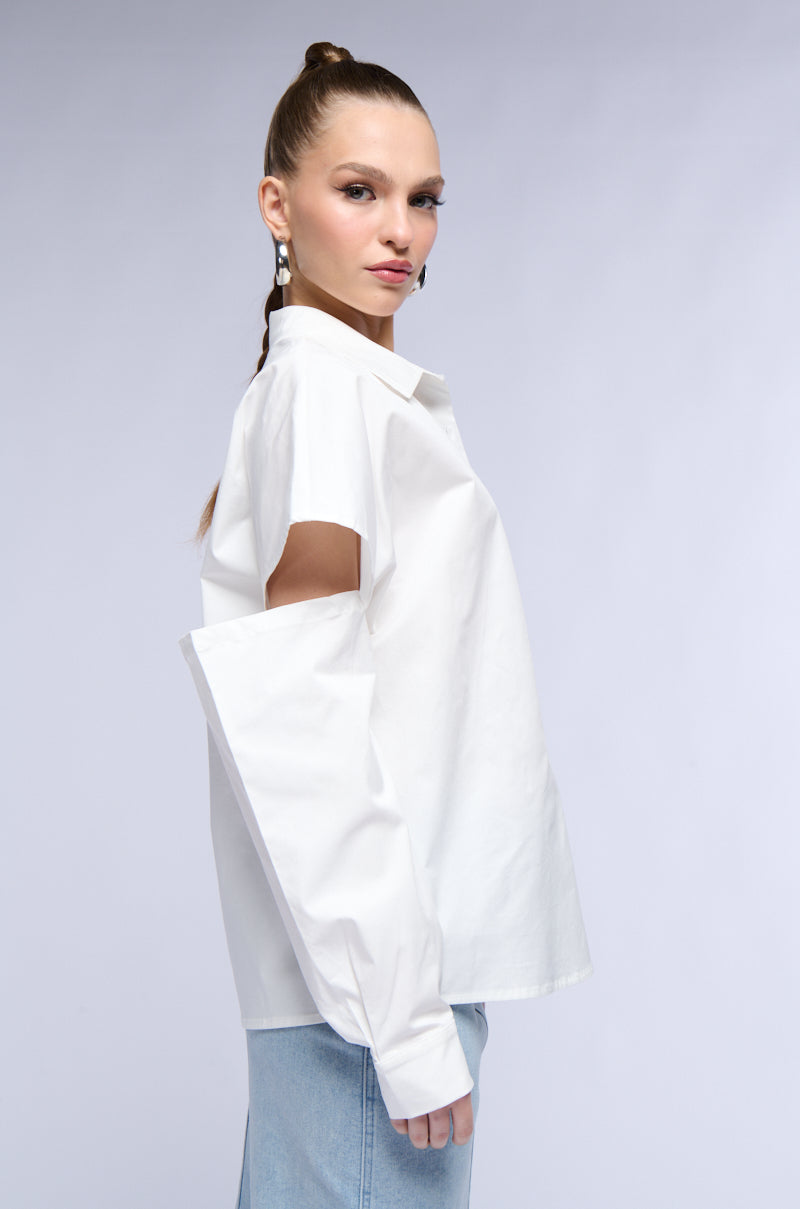 Back View Simple But Extra Button Down Top