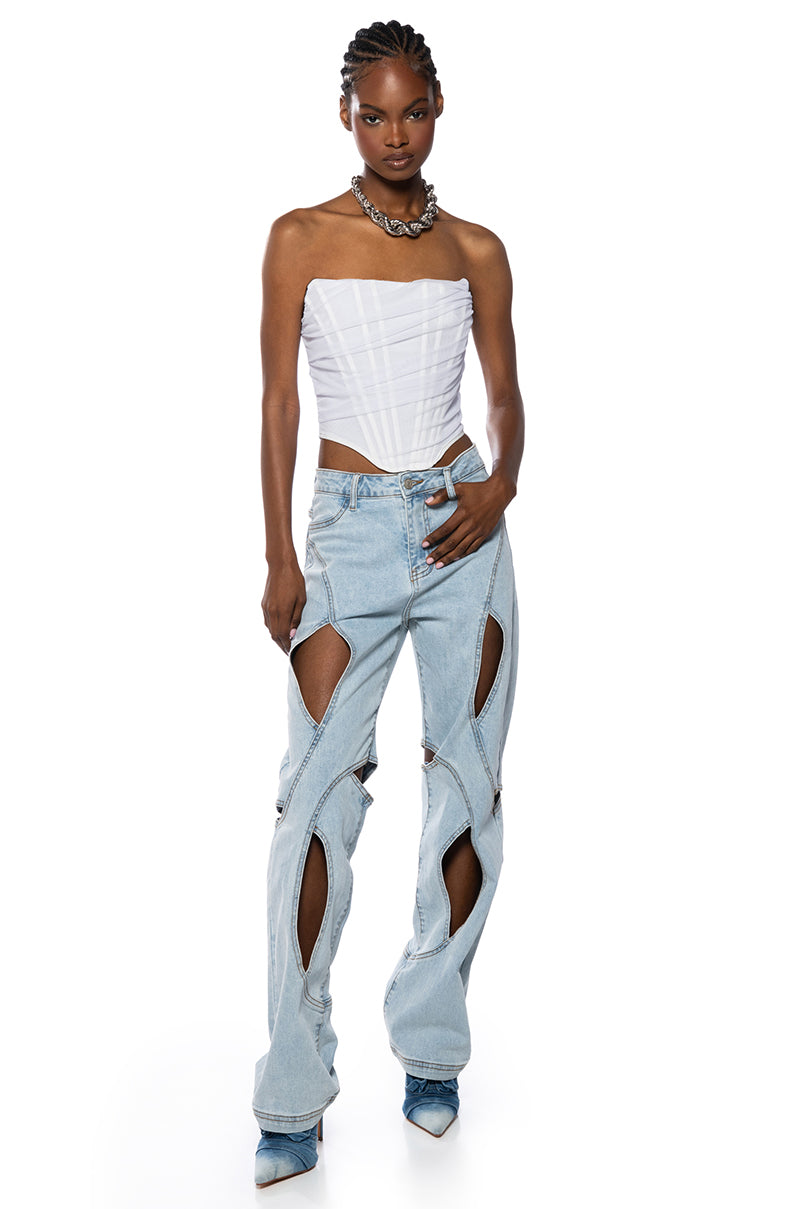 Side View Simple Chic Longline Corset