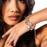 Front View Simply Chic Rhinestone Bracelet Set